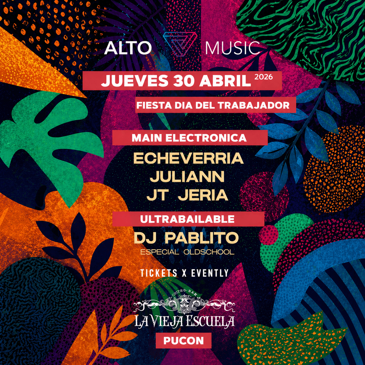 Fiesta Día del Trabajador Alto Music Jueves 30 Abril image