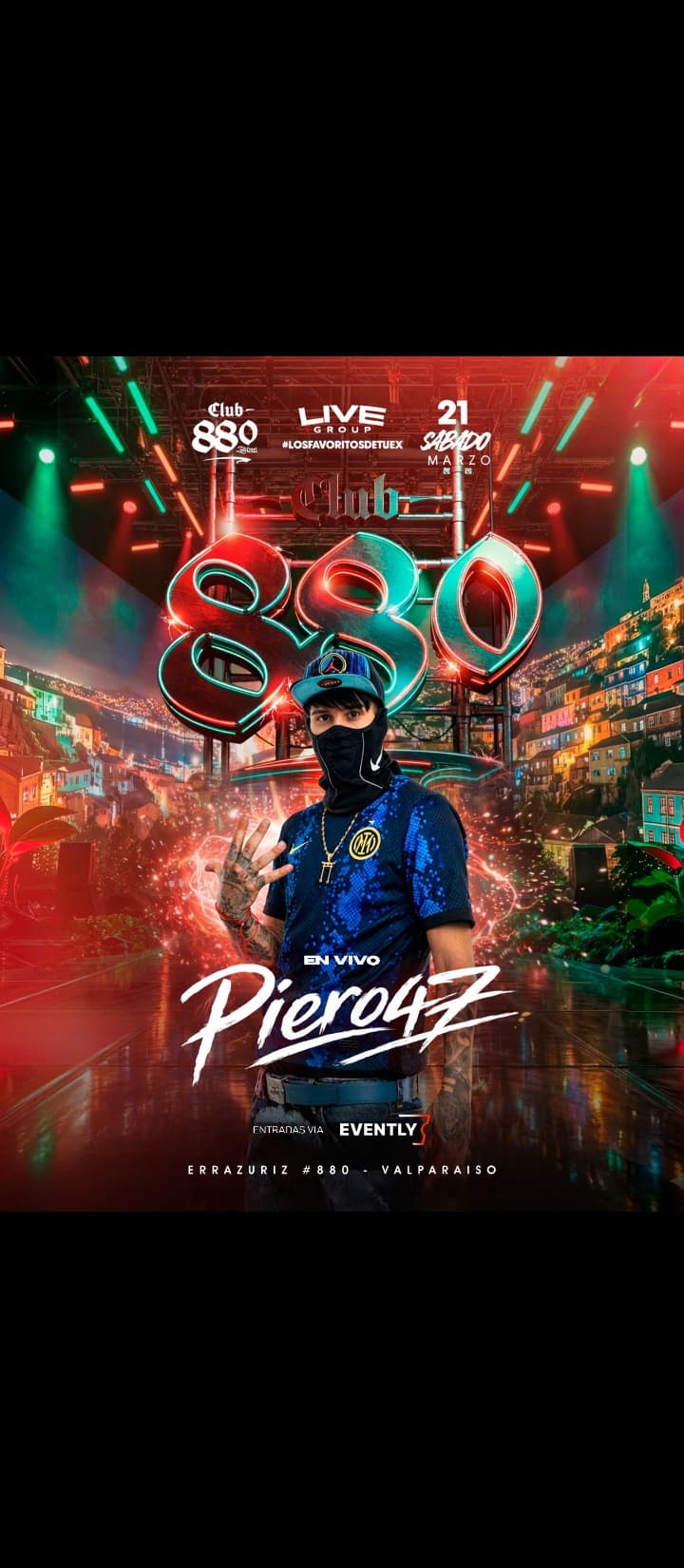 PIERO 47 EN 880 VALPARAÍSO 🏟️ SABADO 21 MARZO image